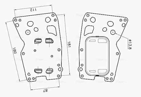 Радіатор масляний BMW 1 F20 (11-), 3 E90, F30 (05-), 5 F10 (10-) N47/B47 2.0D AVA AVA COOLING BW3625