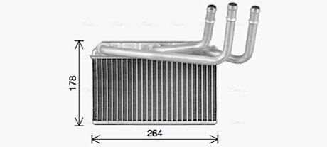 Радіатор опалювача салону BMW X5e70 X6e71 X5f15 X6f16 AVA AVA COOLING BW6599