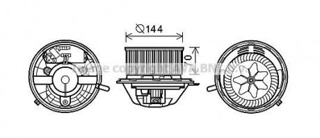 Вентилятор отопителя салона BMW 3E90 X1E84 X3F25 X4F26 AVA COOLING BW8454