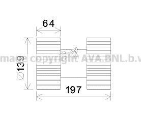 Вентилятор отопителя салона BMW 3 (E46) (98-05), X3 (E83) (04-) AVA AVA COOLING BW8480