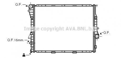 Радиатор охлаждения двигателя BMW X5e53 AT 3,0d 3,0i 4,4i 00>03 AVA AVA COOLING BWA2275