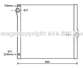 Радиатор охлаждения двигателя BMW X5e70 3,0i 4,8i AVA AVA COOLING BWA2436