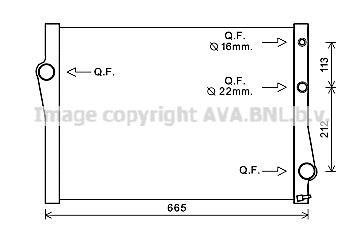 Радіатор охолодження двигуна BMW X5e70 X6e71 35i 30d 35d 40d, X5f15 X6f16 35i 40e 25d 30d 40d AVA AVA COOLING BWA2471