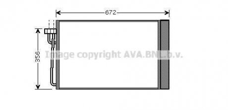 Радіатор кондиціонера BMW 5E60 520-530i, 7E65 730-750i AVA AVA COOLING BWA5267D (фото 1)