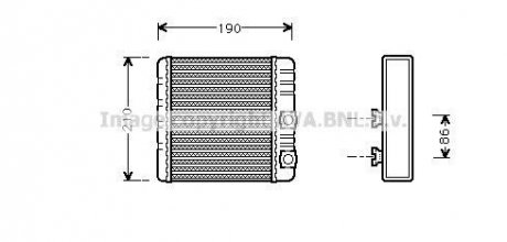 Радіатор опалювача салону BMW 3e46 00>, X3e83 AVA AVA COOLING BWA6211