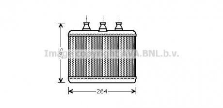 Радіатор опалювача салону BMW 7E65 7E66 AVA AVA COOLING BWA6271