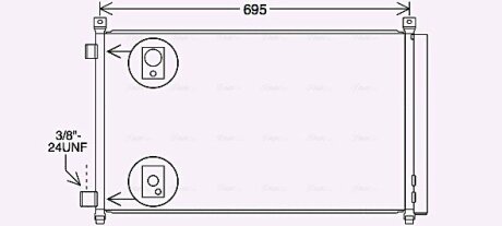 Радиатор кондиционера Nissan X-trail 2,0i 2,5i 14>, Renault Koleos 2,5i 15> AVA AVA COOLING DN5456D (фото 1)