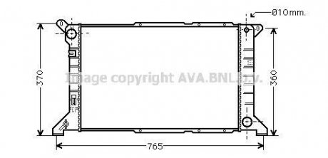 Радиатор TRANSIT5 2.5TD MT-AC 94- (Ava) AVA COOLING FD2204