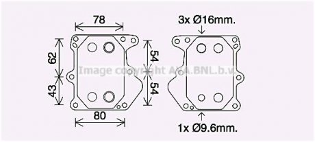 Радіатор масляний Ford Tranzit 2,2TDCI 08>, PSA Jumper Boxer 2,2HDI 06> AVA AVA COOLING FD3625