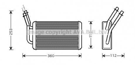 Радіатор опалювача салону Ford Tranzit 00>06 AVA AVA COOLING FD6316