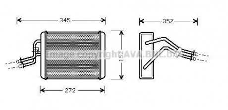 Радіатор опалювача салону Ford Tranzit 00>06 AC+ AVA AVA COOLING FD6317