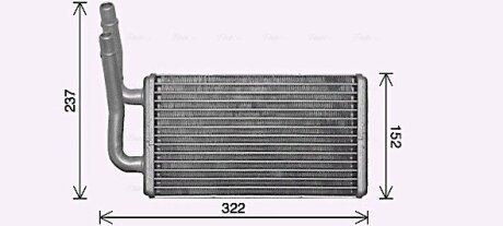 Радіатор опалювача салону Ford Tranzit 06> AVA AVA COOLING FD6661