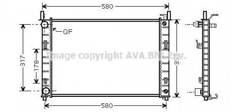 Радиатор охлаждения (выр-во AVAl) AVA COOLING FDA2324