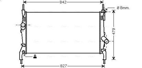 Радіатор охолодження двигуна Ford Transit, Transit Tourneo (06-14) AVA AVA COOLING FDA2405