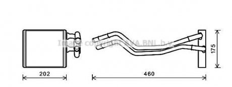 Радіатор опалювача салону Ford Fiesta 08> AVA AVA COOLING FDA6455 (фото 1)