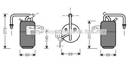 Осушитель кондиционера Ford Fiesta 1.25-1,6i 01>08 AVA AVA COOLING FDD331