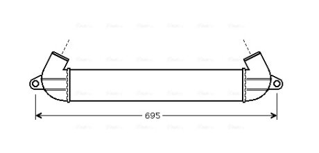 Інтеркулер Fiat Doblo (01-) 1.3JTd, 1.9JTd AVA AVA COOLING FT4271