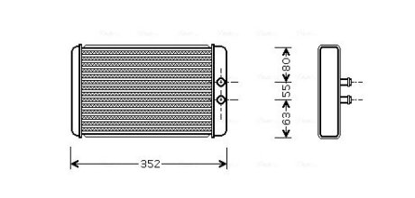 Радиатор отопителя салона Citroen Jumper Fiat Ducato Peugeot Boxer 2,0d 2,2d 2,8d 02> AVA AVA COOLING FTA6265