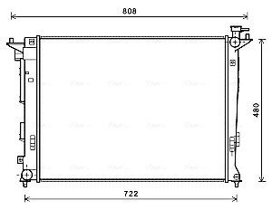 Радиатор охлаждения двигателя HYUNDAI TUCSON/ KIA SPORTAGE (2010) (Ava) AVA COOLING HY2285