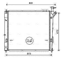 Радіатор охолодження двигуна HYUNDAI SANTA FE (2013) 2.0 CRDI (Ava) AVA COOLING HY2346