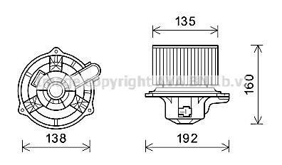 Вентилятор обігрівача HYUNDAI i30 (FD) (07-) (вир-во AVA) AVA COOLING HY8553