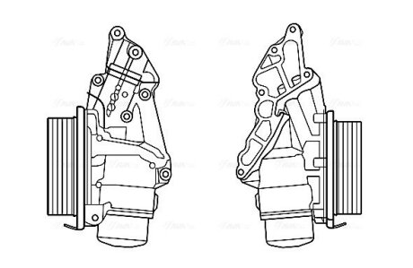 Радиатор масляный MERCEDES W204/W207/W211 DIESEL в сборе (выр-во AVA) AVA COOLING MS3688H