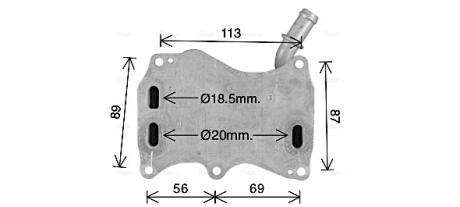Радіатор масляний MB C-Class (07-), E-Class (09-), S-Class (06-), GLE (15-), ML (12-) 3.0i, 3.5i AVA AVA COOLING MS3749