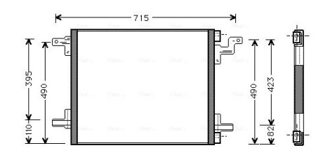 Радіатор кодиціонера AVA COOLING MS5270