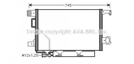 Радіатор кондиціонера MB C203 00>07 AVA AVA COOLING MS5360D