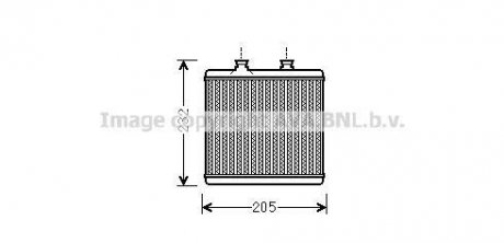 Радіатор опалювача салону MB C204 E212 AVA AVA COOLING MS6472