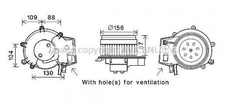 Вентилятор опалювача салону MB C203 G463 AC+ AVA AVA COOLING MS8625