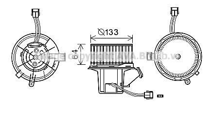 Вентилятор опалювача салону MB C204 E212 AVA AVA COOLING MS8640