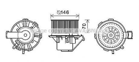 Вентилятор салону (AVA) AVA COOLING MS8648