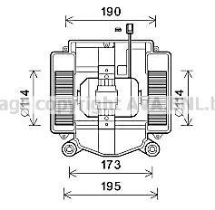 Вентилятор опалювача салону MB S221 05>13 AVA AVA COOLING MS8669