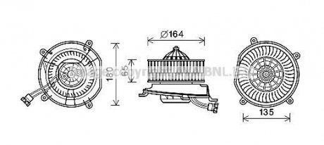 Вентилятор опалювача салону MB E211 AVA AVA COOLING MS8674