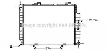 Радіатор охолодження MERCEDES E II (210) (вир-во AVA) AVA COOLING MSA2287