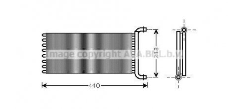 Радиатор отопителя салона MB Sprinder CDI 06>, VW Crafter 2,5TDI 06> AVA AVA COOLING MSA6399