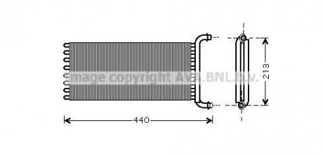 Радіатор опалювача салону MB Vito 639 03>10 AT/MT AVA AVA COOLING MSA6441