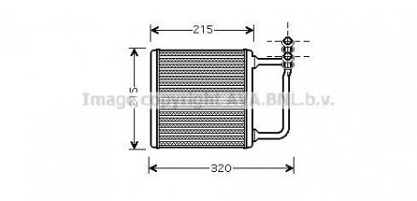 Радіатор опалювача салону MB E211 02>08 AVA AVA COOLING MSA6451