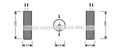 Осушувач кондиціонера MB S-KL W220 98-(AVA) AVA COOLING MSD053