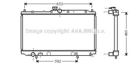 Радиатор охлаждения двигателя Mitsubishi Carisma Space Star 1,6i 1,8i >04 MT AVA COOLING MT2142 (фото 1)