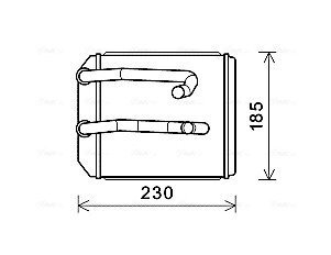 Радіатор обігрівача салону Mitsubishi L200 (96-07) AVA AVA COOLING MT6260