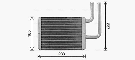 Радиатор отопителя салона Mitsubishi Lancer 03>, Outlander I 01>06 LHD AC+/- AVA AVA COOLING MT6284