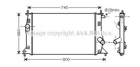 Радіатор охолодження MAZDA 5 (05-) (AVA) AVA COOLING MZ2183