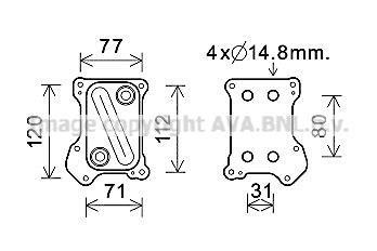 Охолоджувач оливи AVA COOLING OL3686 (фото 1)