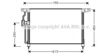 Конденсор кондиционера COND OMEGA B ALL 94-(AVA) AVA COOLING OL5228