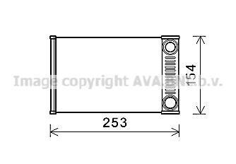 Радіатор опалювача салону Chevrolet Aveo Sonic T300 2011>, Tracker 2013> AVA AVA COOLING OL6656 (фото 1)