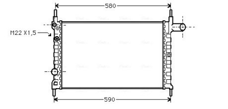 Радиатор охлаждения KAD E/COMB A 13/14/16 90- (Ava) AVA COOLING OLA2150