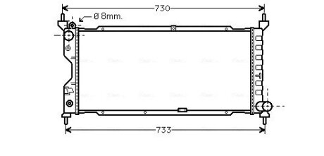 Радіатор охолодження COMBO/CORSA B 1.5/1.7 D (Ava) AVA COOLING OLA2185