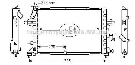 Радиатор охлаждения двигателя Opel Astra H 1,3d 1,7d 1,9d / Zafira B 1,7d 1,9d AVA AVA COOLING OLA2364